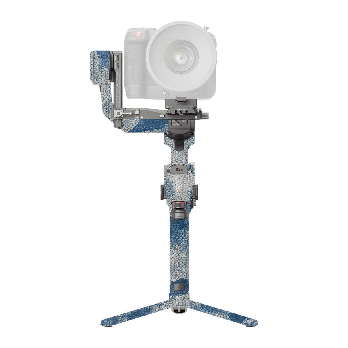 Blue Watercolor Fabric DJI RS 4 Pro Gimbal Skin