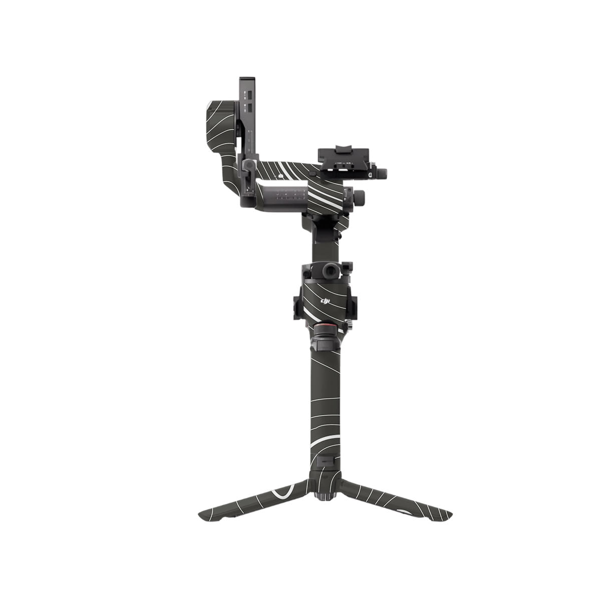 Grayscale Topographic Lines DJI RS 5 Gimbal Skin