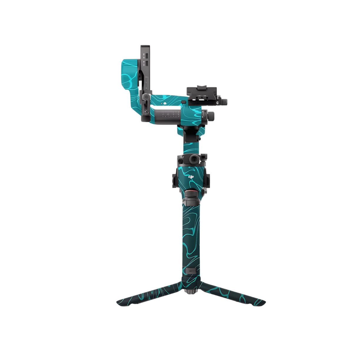 Cyan Blue to Black Gradient DJI RS 5 Gimbal Skin