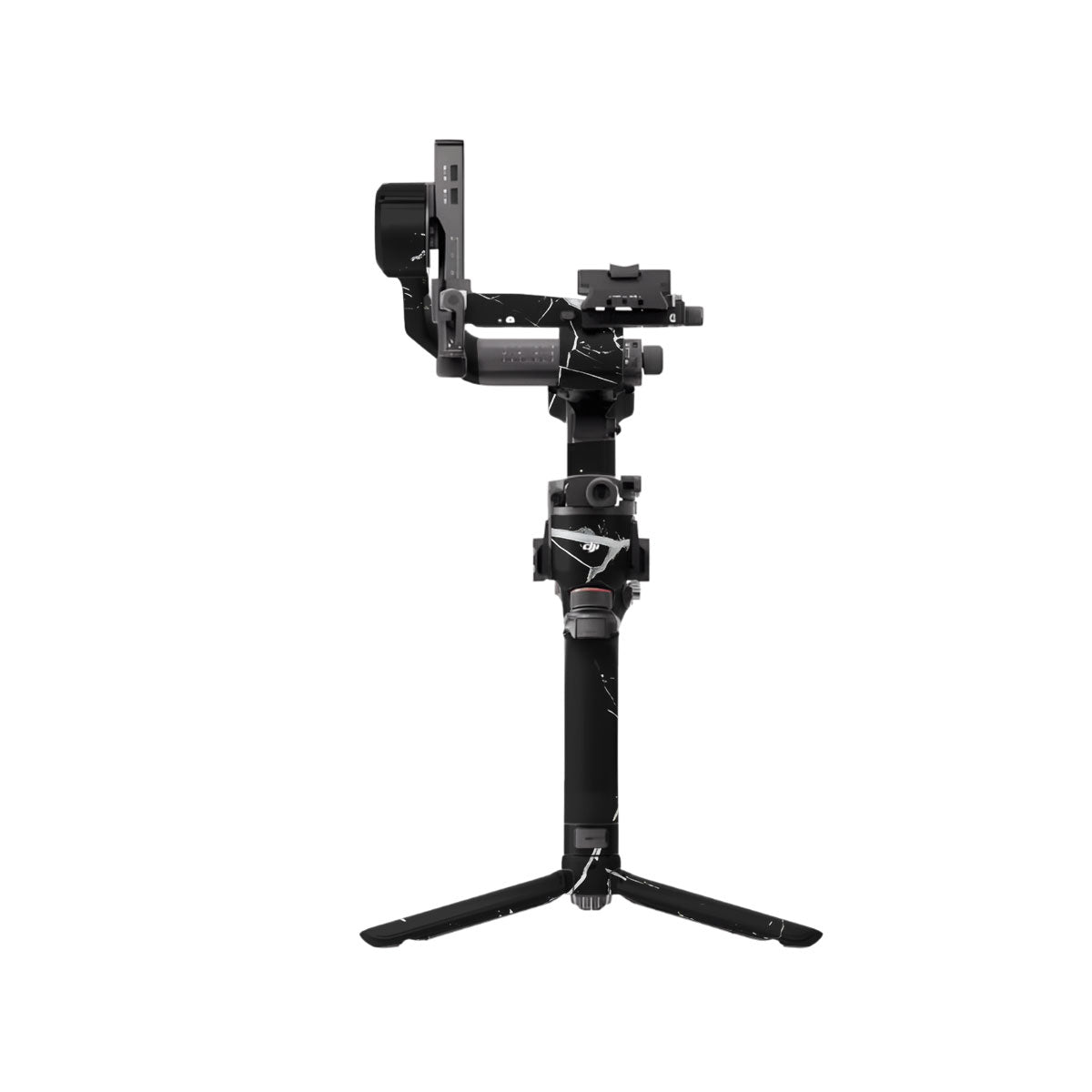 White Veins on Black DJI RS 5 Gimbal Skin