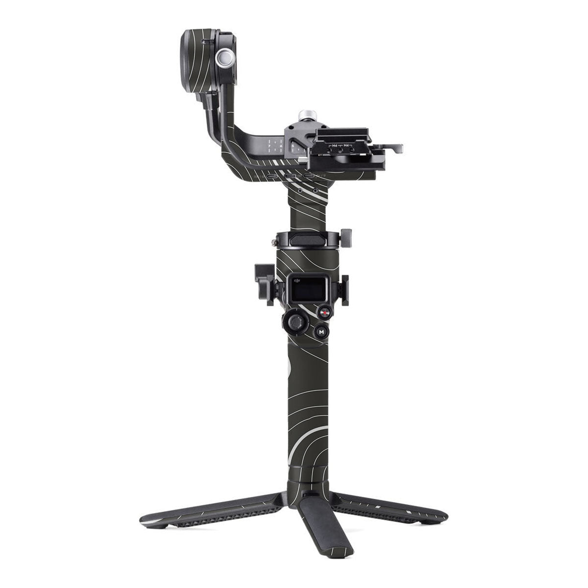 Grayscale Topographic Lines DJI RSC 2 Gimbal Skin