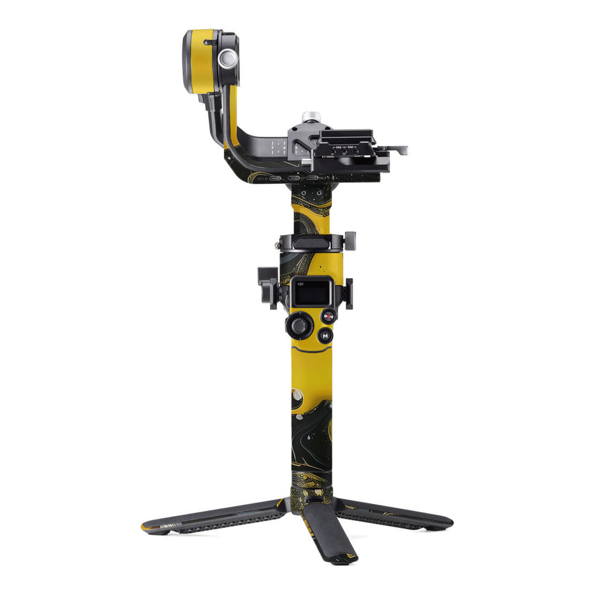 Yellow and Black Paint Swirls DJI RSC 2 Gimbal Skin