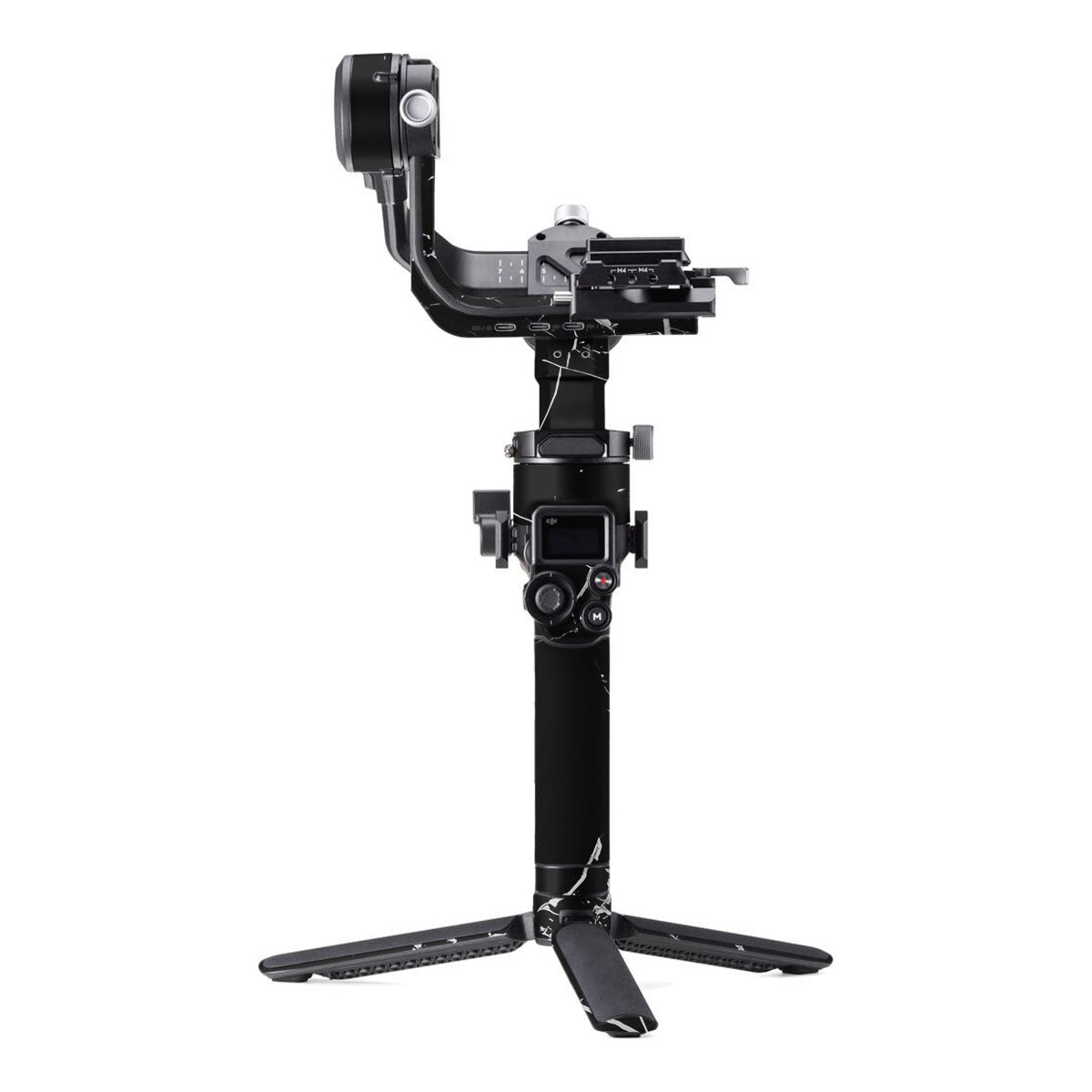 White Veins on Black DJI RSC 2 Gimbal Skin