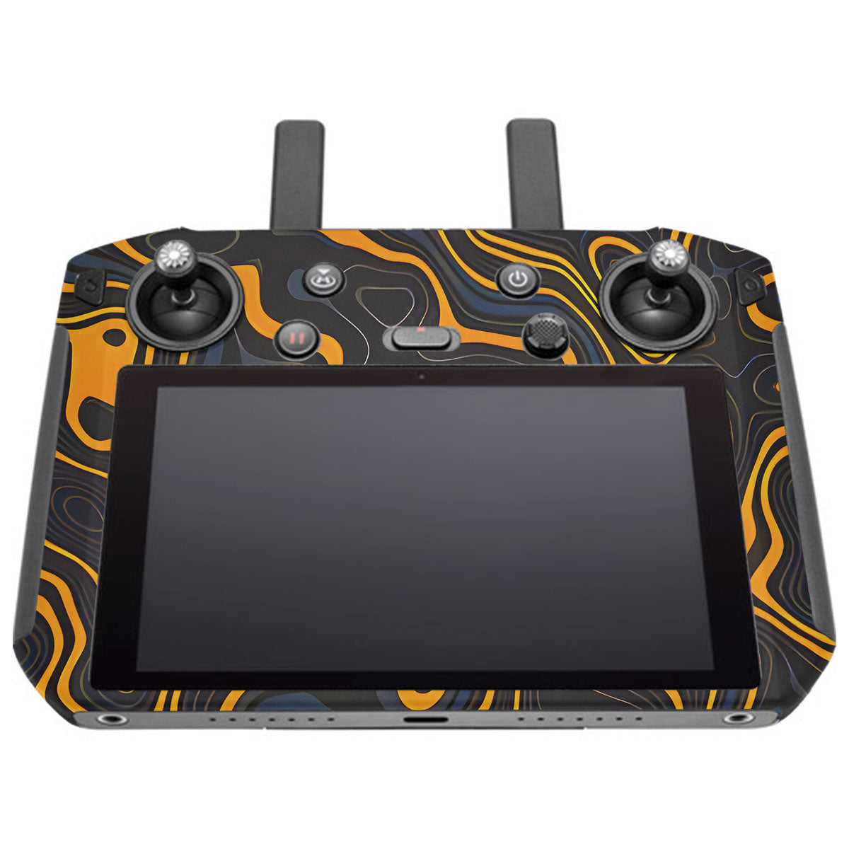 Amber Topographic Waves DJI Smart Remote Controller Skin