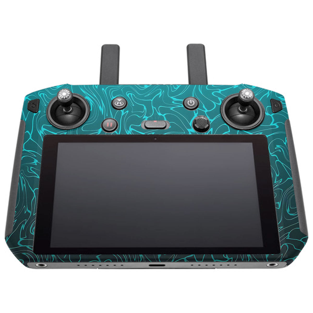 Cyan Blue to Black Gradient DJI Smart Remote Controller Skin