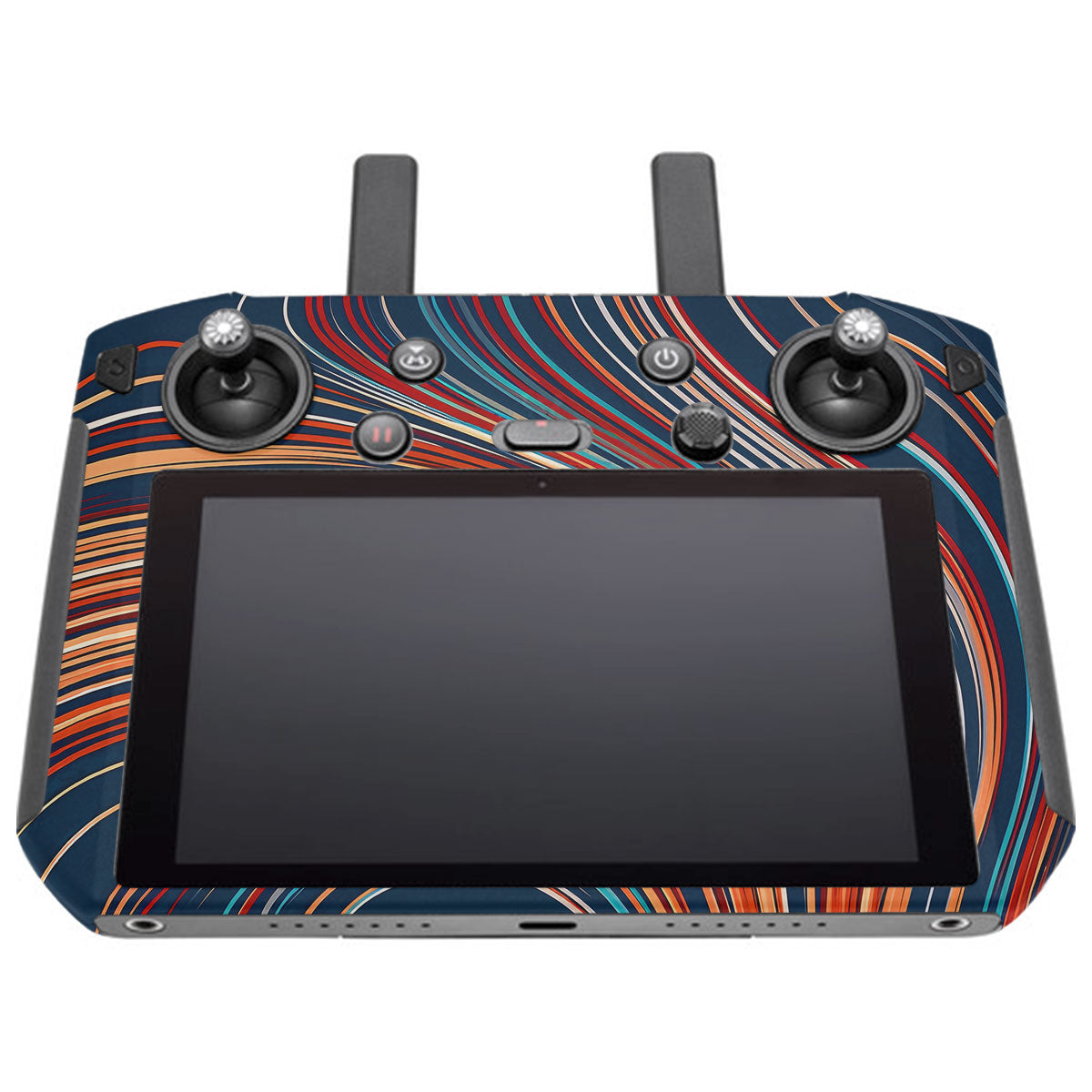 Retro Abstract Striped Swirl DJI Smart Remote Controller Skin