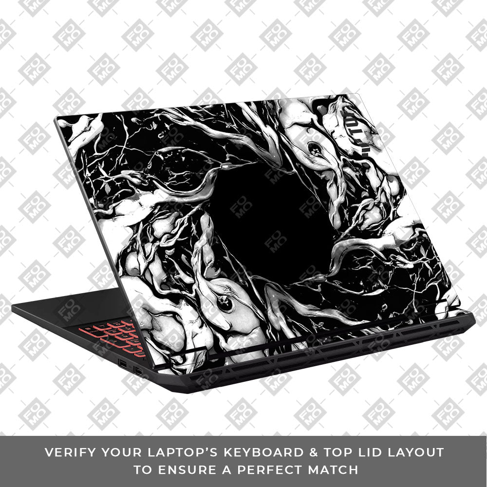 Spiderman Web Black Asus TUF Gaming A16 2025 3D Laptop Skin
