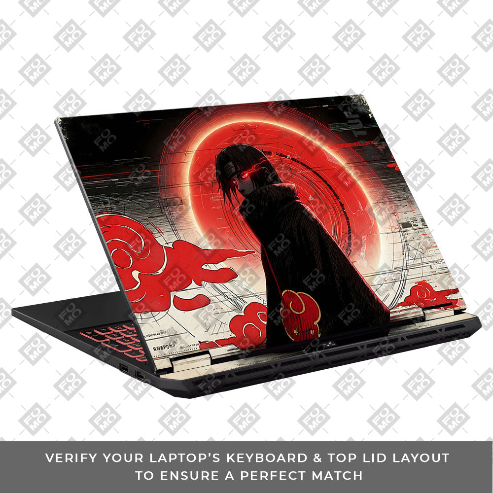 Itachi Uchiha Mark of the Akatsuki Asus TUF Gaming A16 2025 3D Laptop Skin