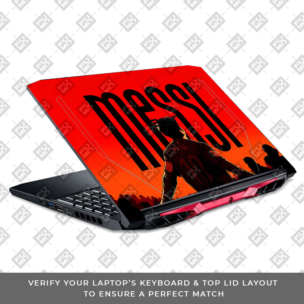 Messi Red Aura Acer Nitro 5 AN515 44, 56 3D Laptop Skin