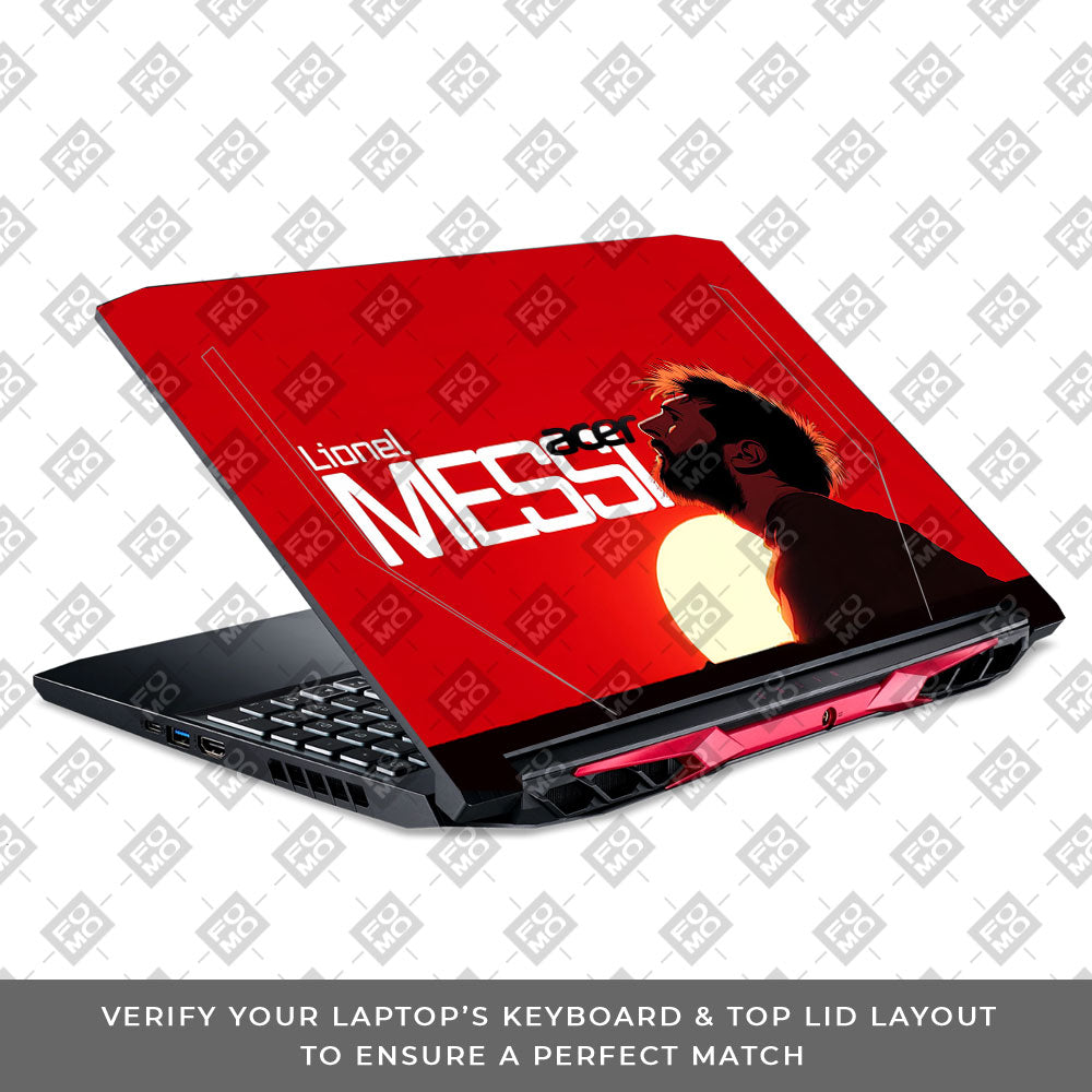 Messi Sunset Icon Acer Nitro 5 AN515 44, 56 3D Laptop Skin