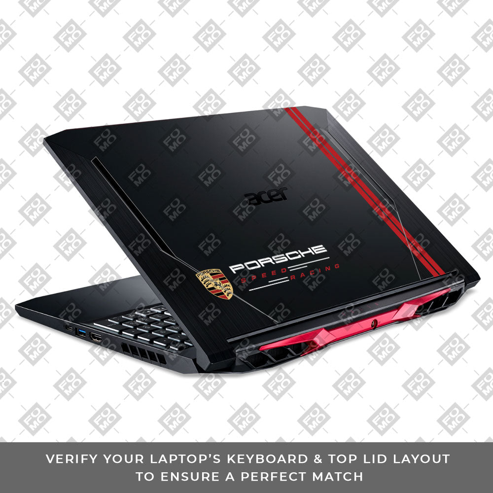 Transparent Porsche Motorsport Graphic Acer Nitro 5 AN515 44, 56 Laptop Skin