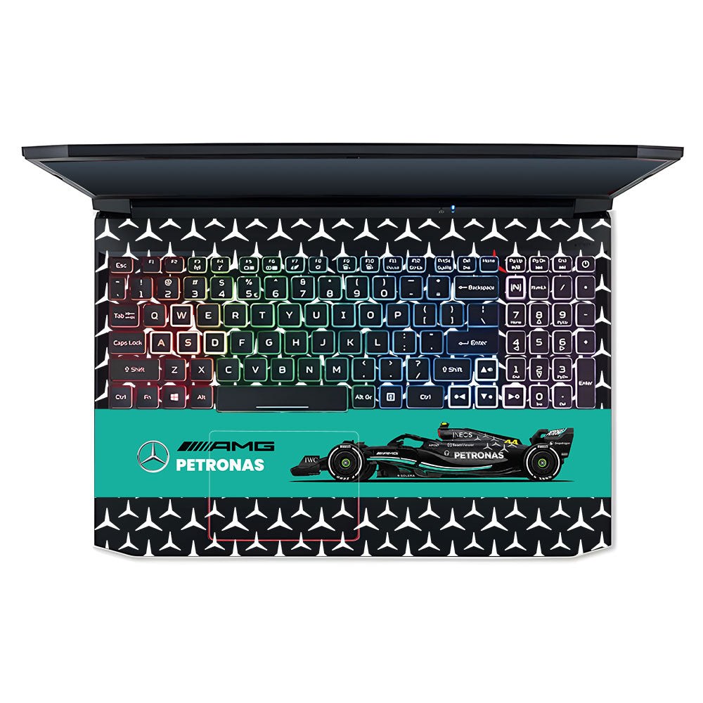 Transparent Mercedes AMG F1 Acer Nitro 5 AN515 44, 56 Laptop Skin