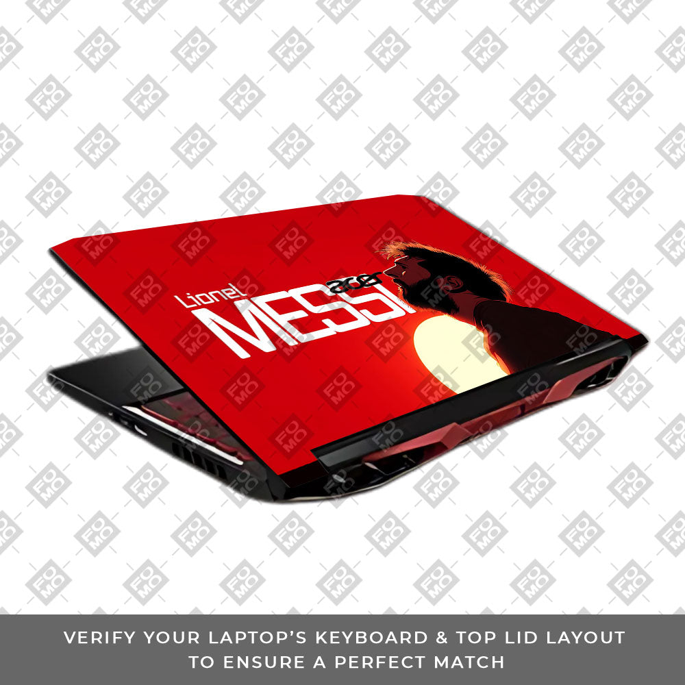 Messi Sunset Icon Acer Nitro 5 AN515 45, 55, 57 3D Laptop Skin