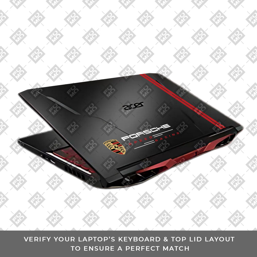 Transparent Porsche Motorsport Graphic Acer Nitro 5 AN515 45, 55, 57 Laptop Skin