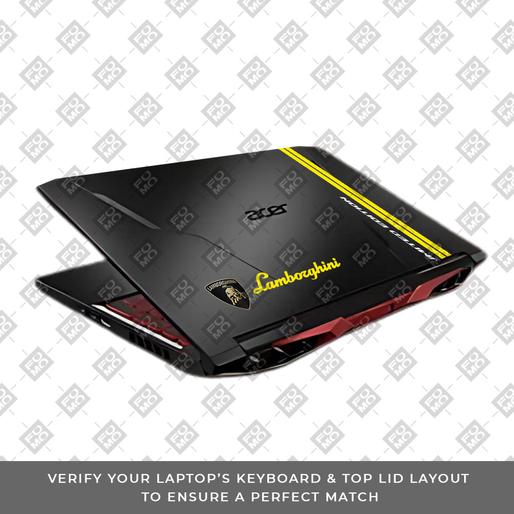 Transparent Lamborghini Limited Edition Acer Nitro 5 AN515 45, 55, 57 Laptop Skin