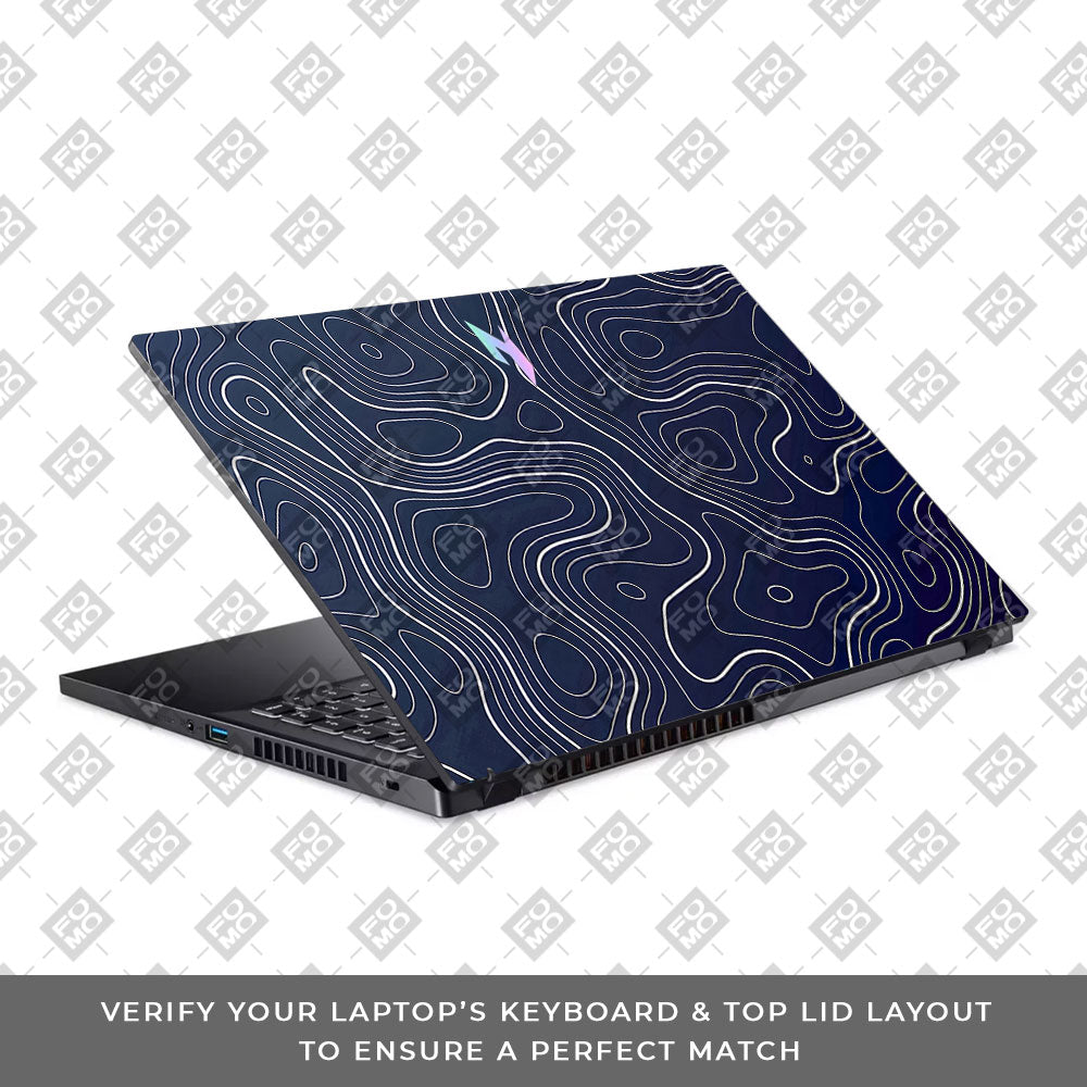 Fluid Lines Design Acer Nitro V ANV15 51 55CA 3D Laptop Skin