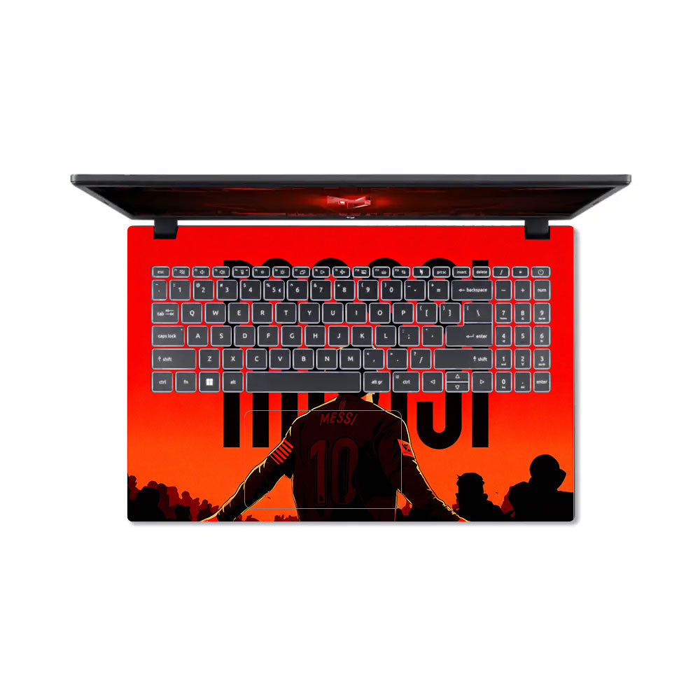 Messi Red Aura Acer Nitro V ANV15 51 55CA 3D Laptop Skin
