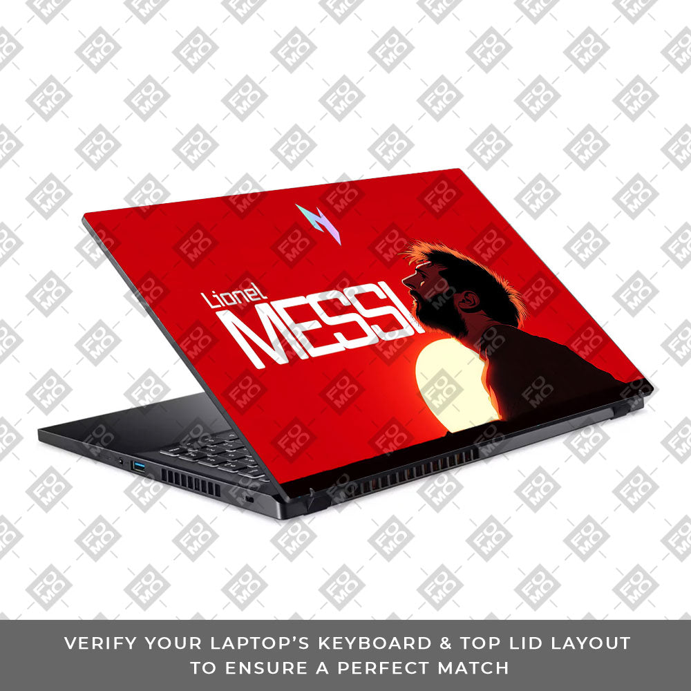 Messi Sunset Icon Acer Nitro V ANV15 51 55CA 3D Laptop Skin