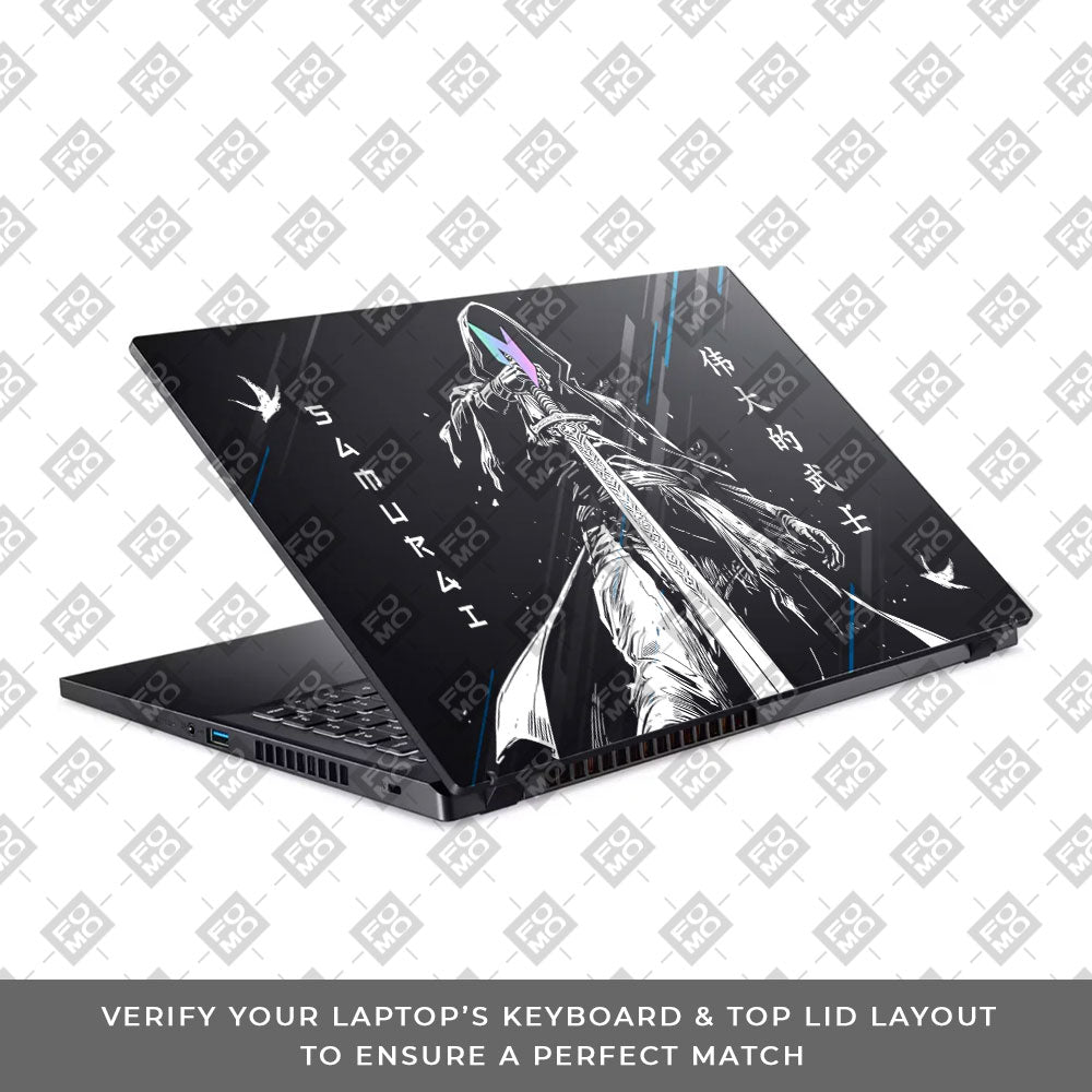 Transparent Ghost Samurai Acer Nitro V ANV15 51 55CA Laptop Skin