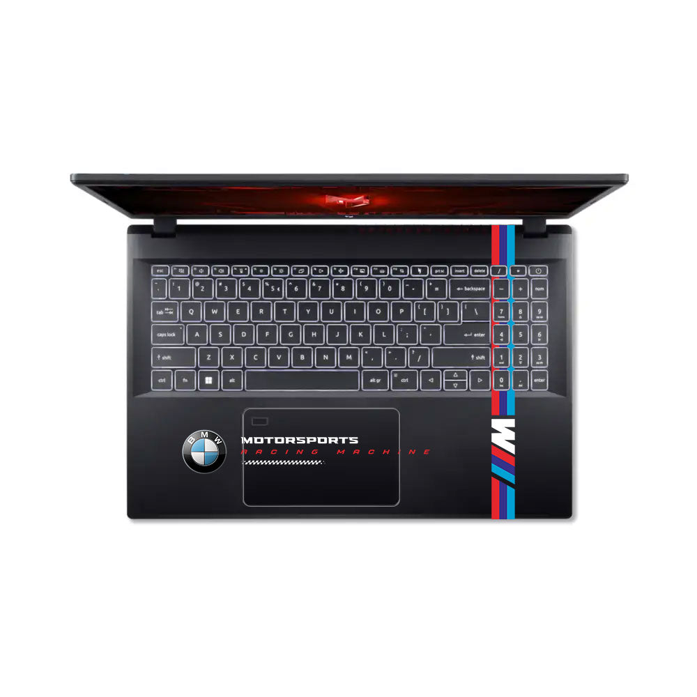 Transparent BMW Racing Graphic Acer Nitro V ANV15 51 55CA Laptop Skin
