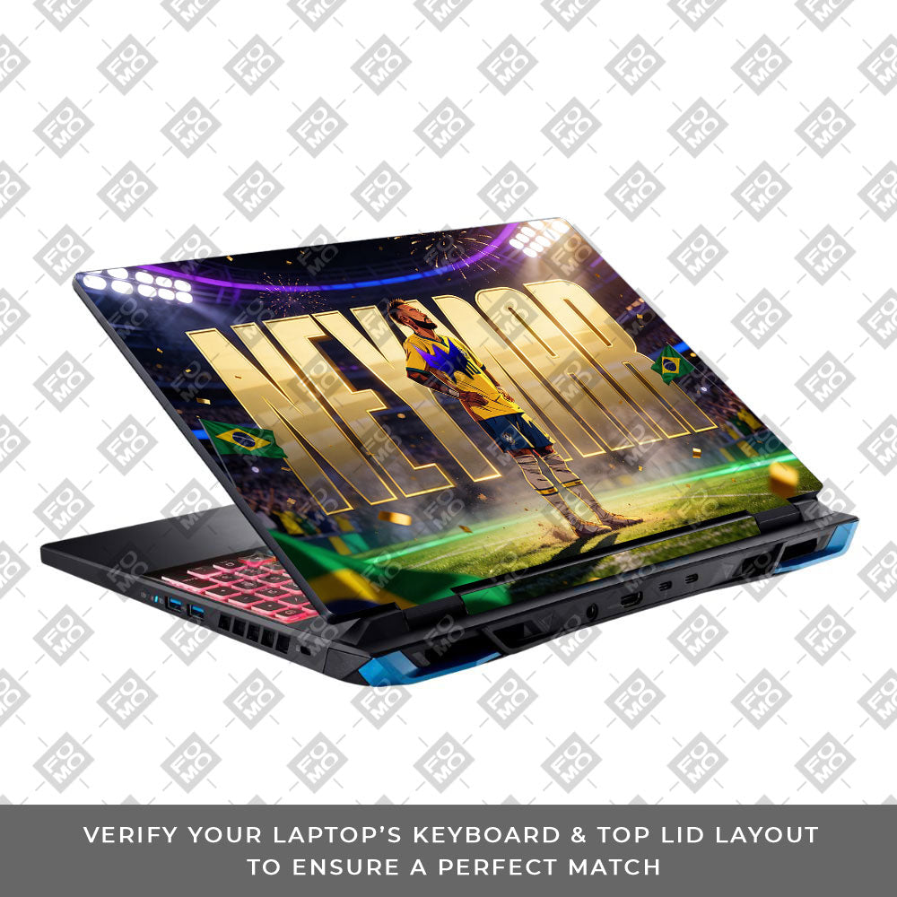 Neymar Golden Aura Acer Predator Helios Neo 16 N22Q22B 3D Laptop Skin