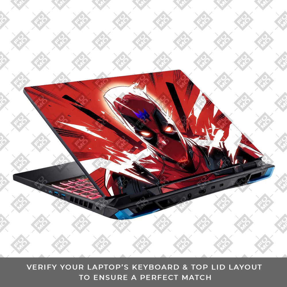 Deadpool Red Fury Acer Predator Helios Neo 16 N22Q22B 3D Laptop Skin