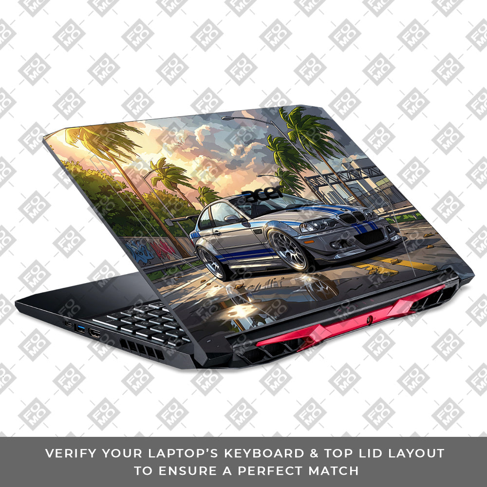 Street Icon BMW E46 Drift Legend Acer Nitro 5 AN515 44, 56 Laptop Skin