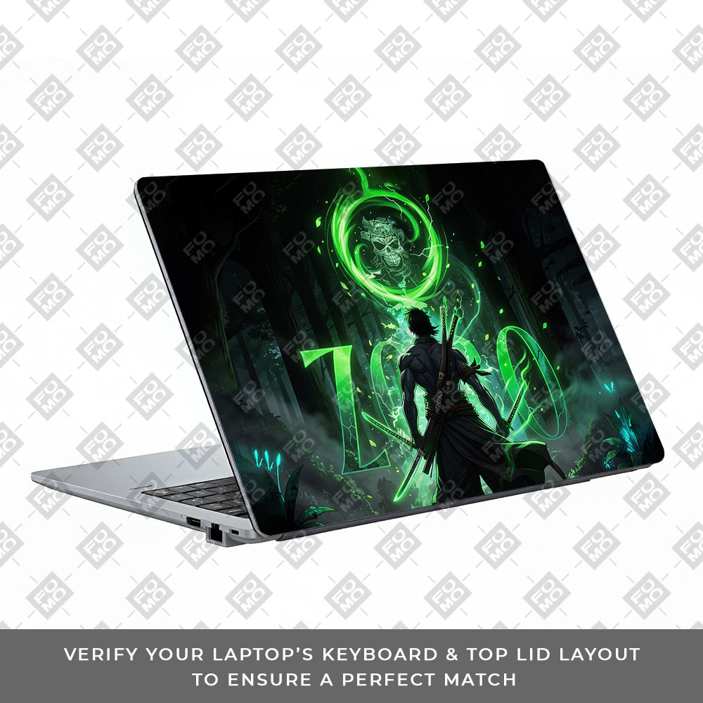 Zoro Green Aura Asus ExpertBook P1503 Laptop Skin