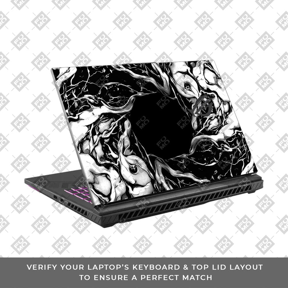 Spiderman Web Black Asus ROG Strix G16 G614J 3D Laptop Skin