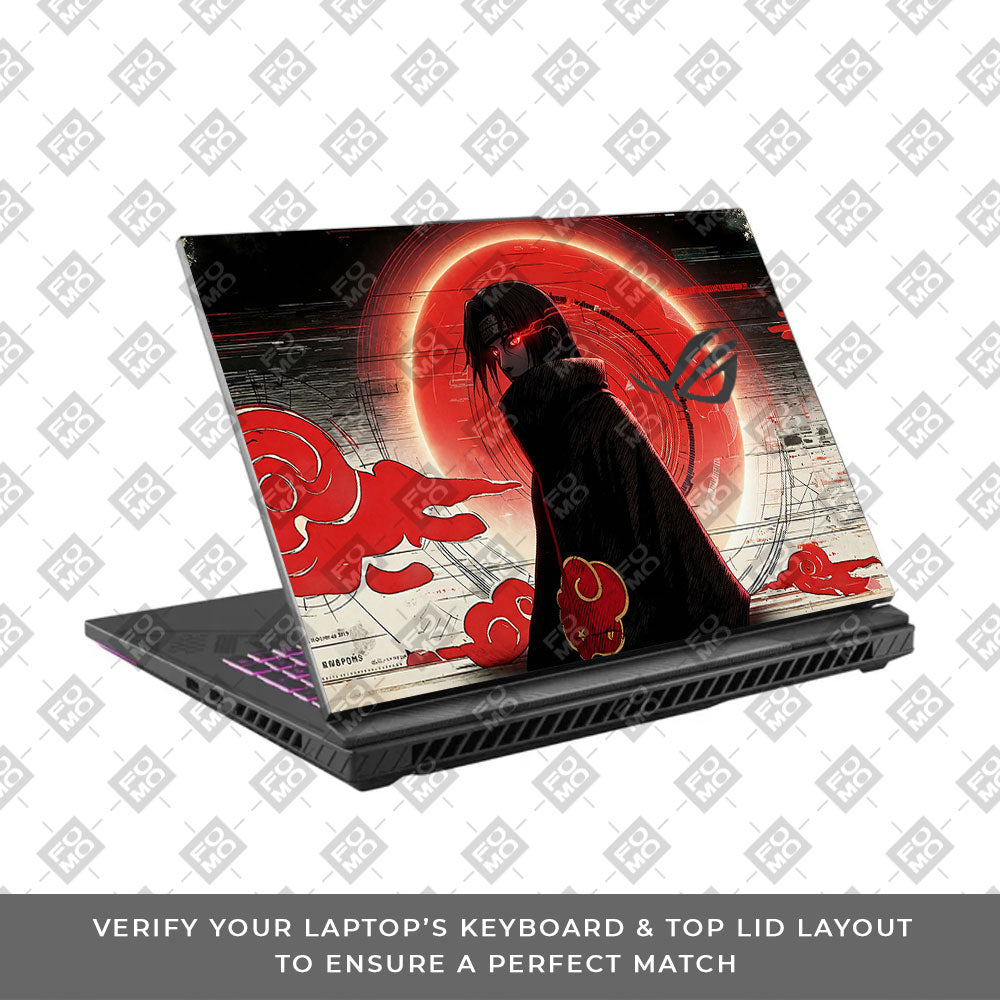 Itachi Uchiha Mark of the Akatsuki Asus ROG Strix G16 G614J 3D Laptop Skin