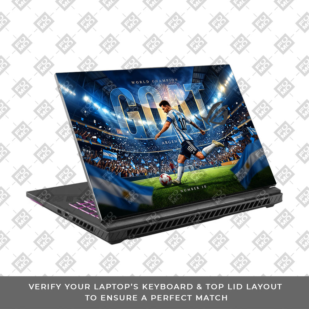 Messi World Champ Energy Asus ROG Strix G16 G614J 3D Laptop Skin