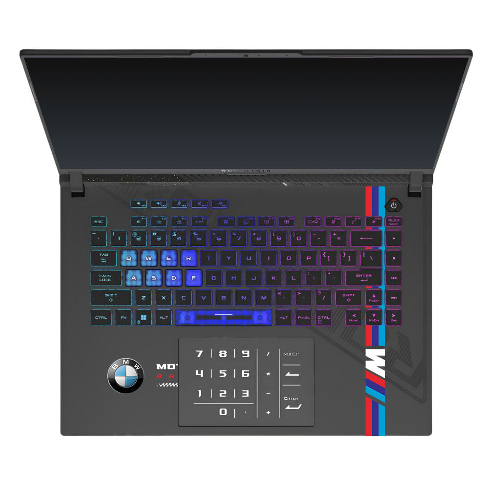 Transparent BMW Racing Graphic Asus ROG Strix G16 G614J Laptop Skin