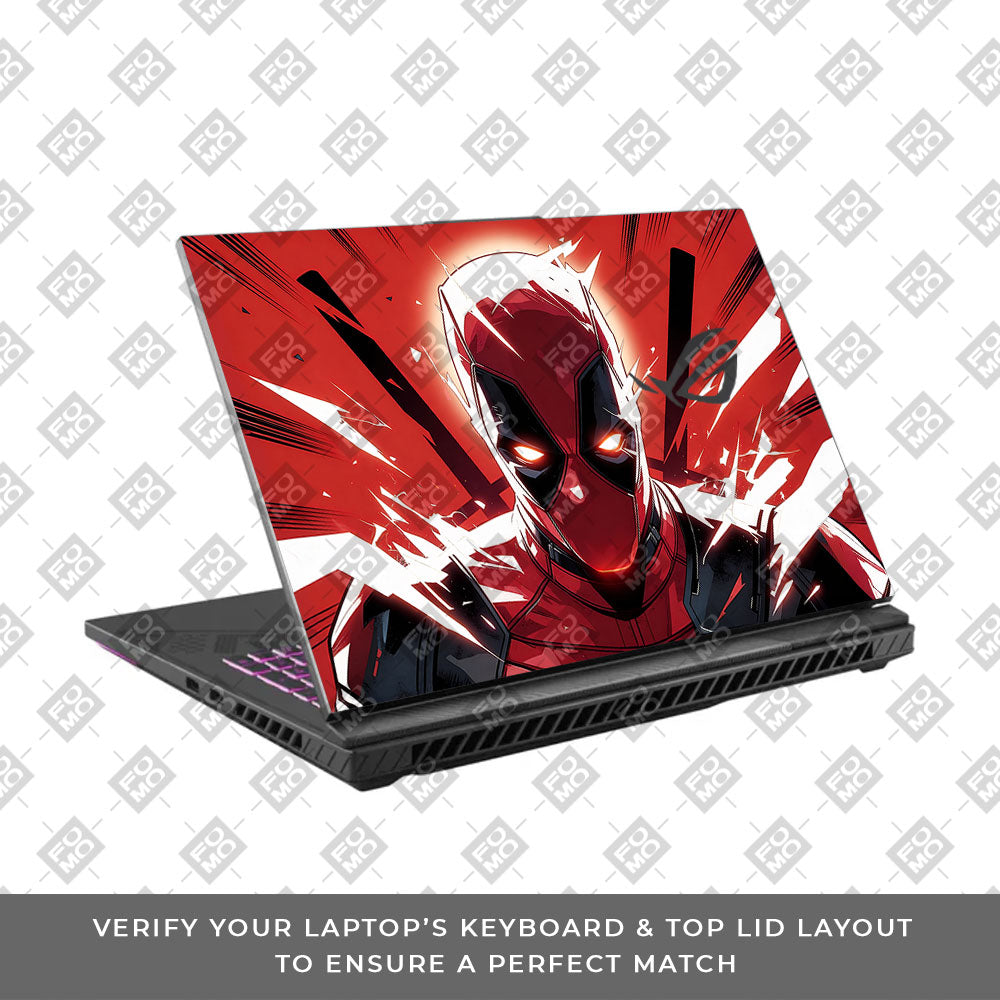 Deadpool Red Fury Asus ROG Strix G16 G614J 3D Laptop Skin