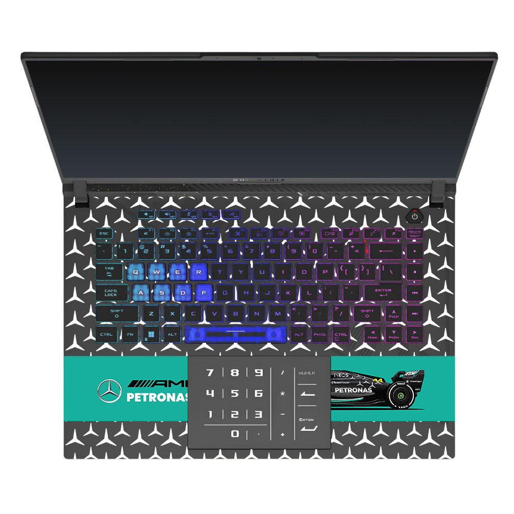 Transparent Mercedes AMG F1 Asus ROG Strix G16 G614J Laptop Skin