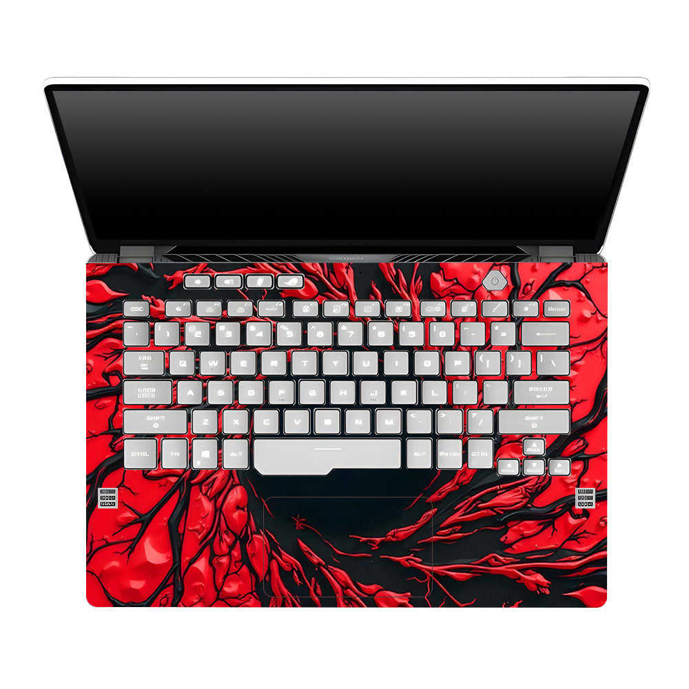 Spiderman Web Red Asus ROG Zephyrus G14 GA401 3D Laptop Skin