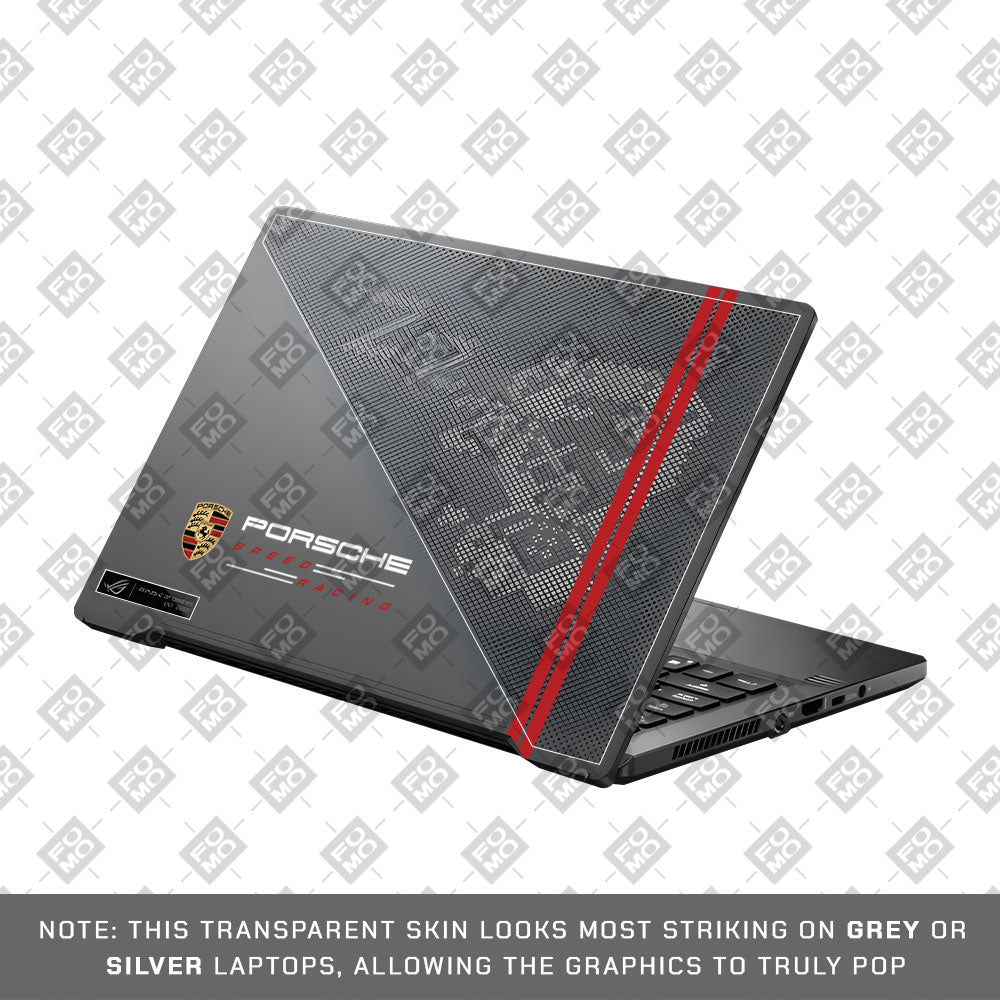 Transparent Porsche Motorsport Graphic Asus ROG Zephyrus G14 GA401 Laptop Skin