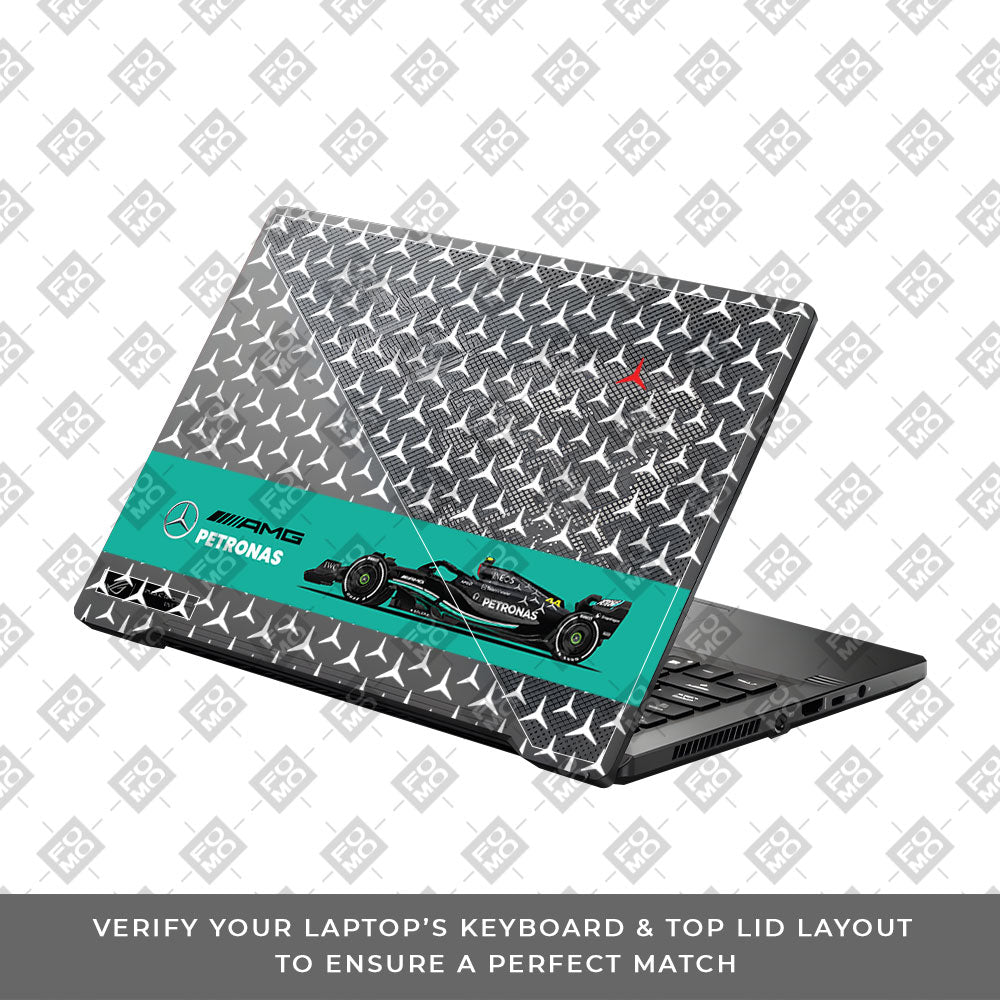 Transparent Mercedes AMG F1 Asus ROG Zephyrus G14 GA401 Laptop Skin