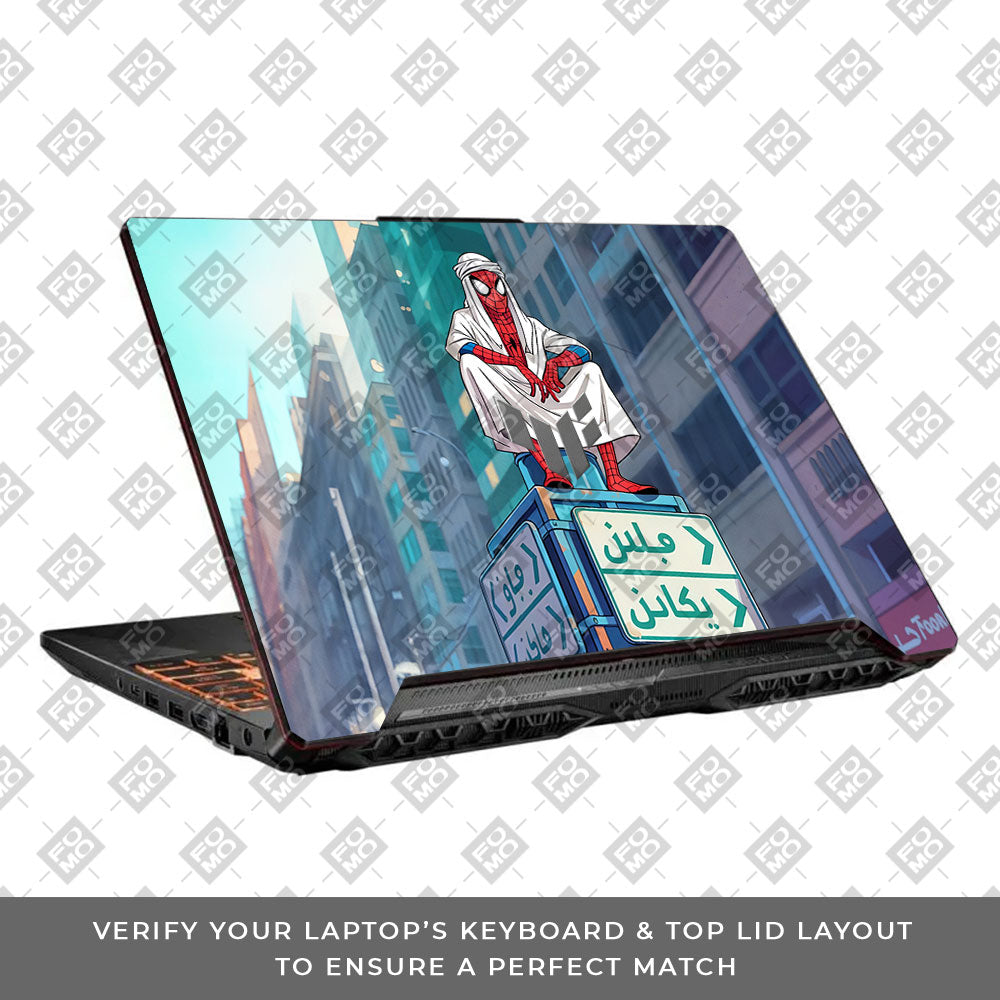 Arabian Spider Man Asus TUF F15 FX506 and A15 FA506 3D Laptop Skin