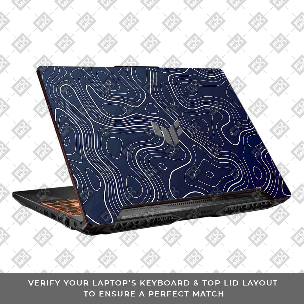 Fluid Lines Design Asus TUF F15 FX506 & A15 FA506 3D Laptop Skin