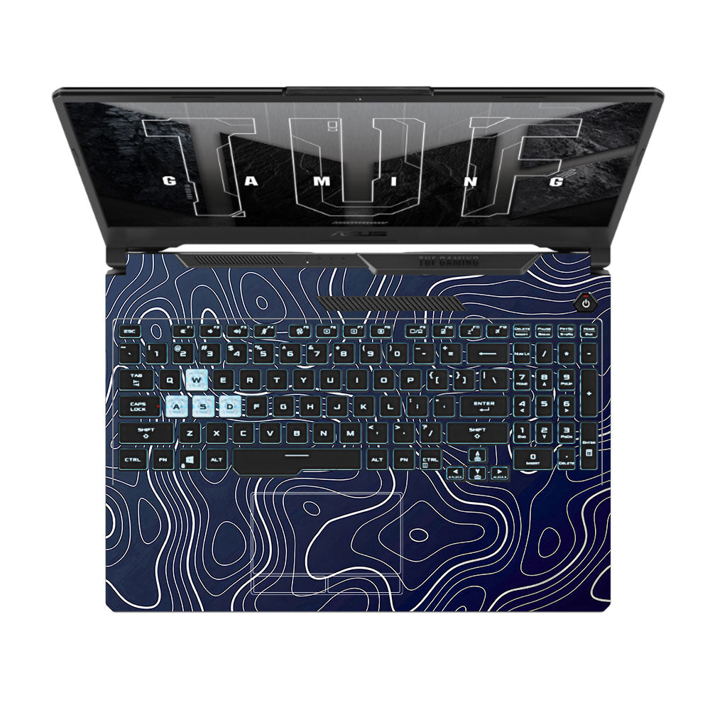 Fluid Lines Design Asus TUF F15 FX506 & A15 FA506 3D Laptop Skin