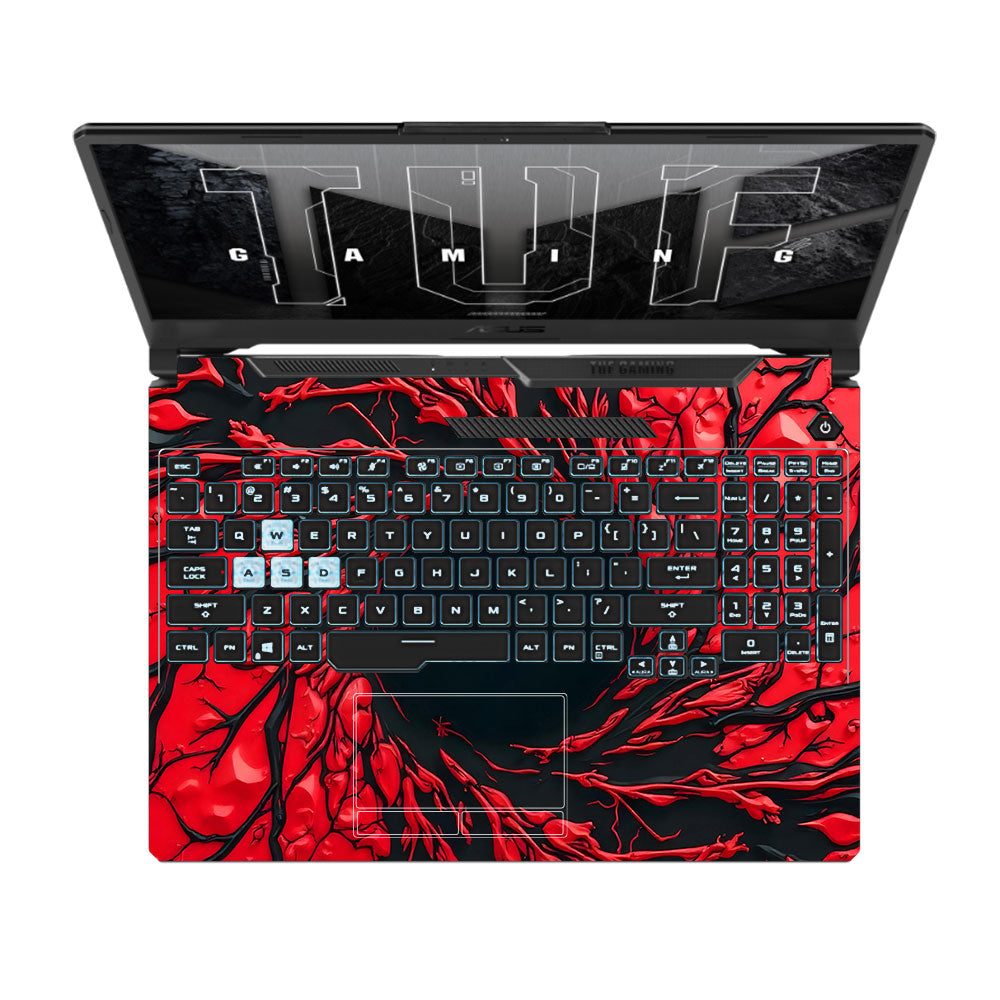 Spiderman Web Red Asus TUF F15 FX506 and A15 FA506 3D Laptop Skin
