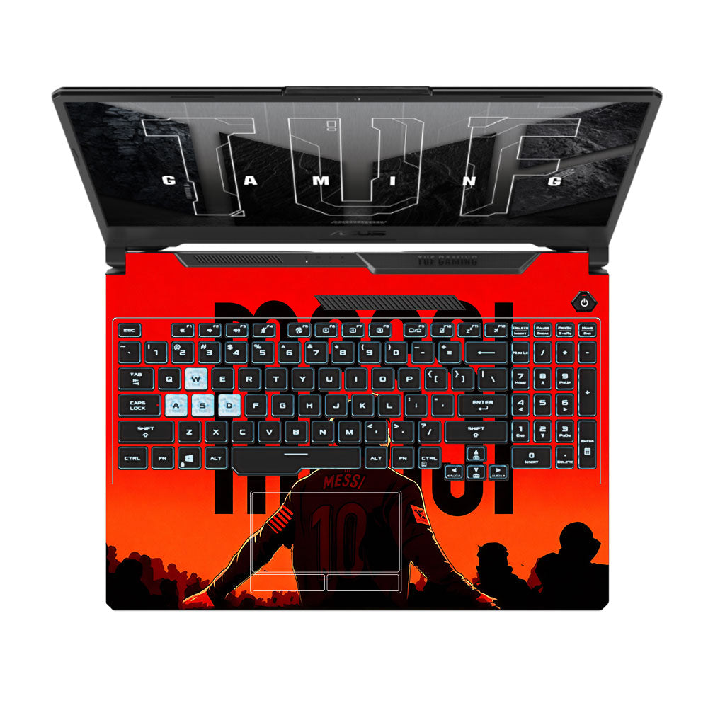 Messi Red Aura Asus TUF F15 FX506 and A15 FA506 3D Laptop Skin