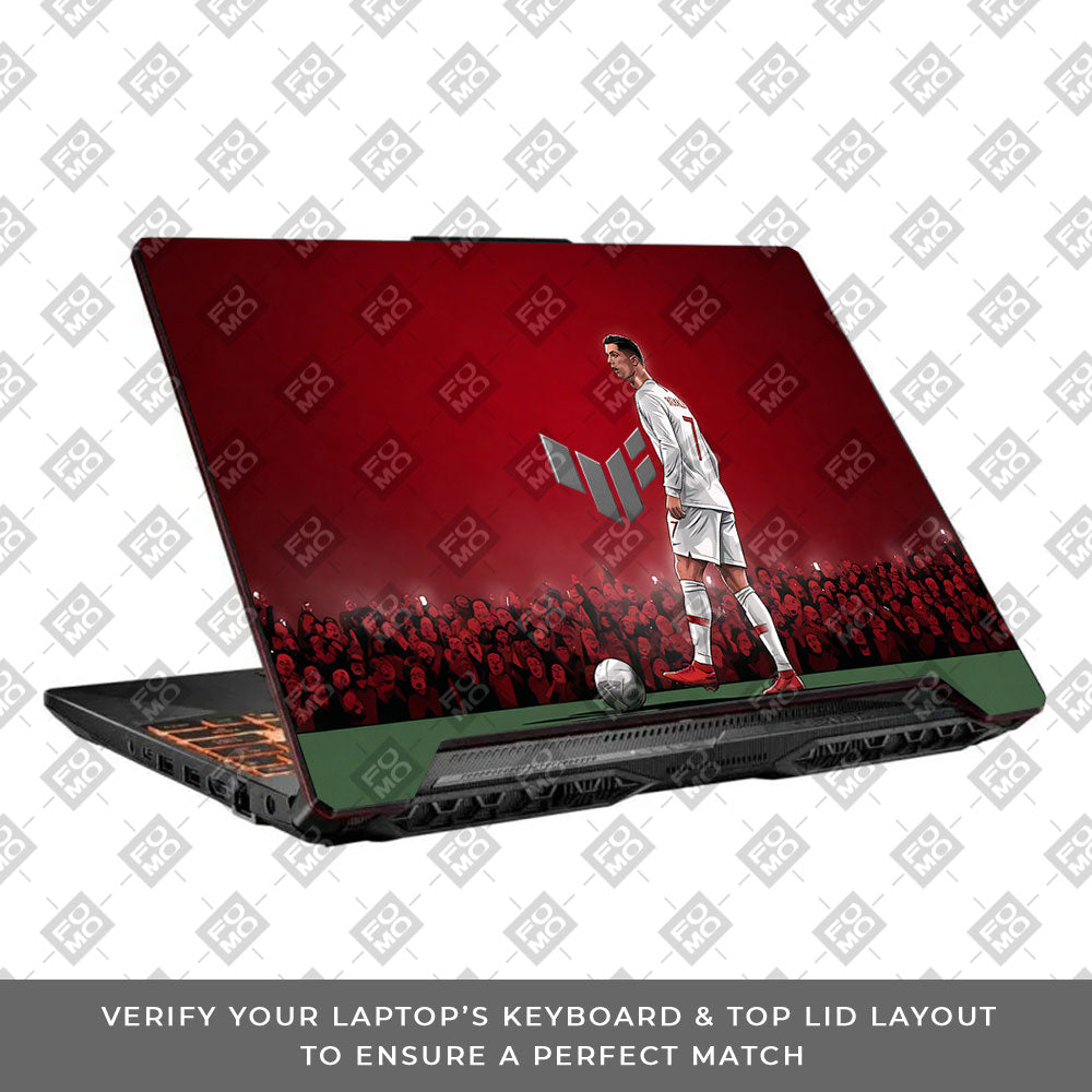 Ronaldo Cold Mode Asus TUF F15 FX506 and A15 FA506 3D Laptop Skin
