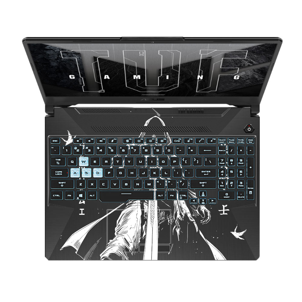 Transparent Ghost Samurai Asus TUF F15 FX506 & A15 FA506 Laptop Skin