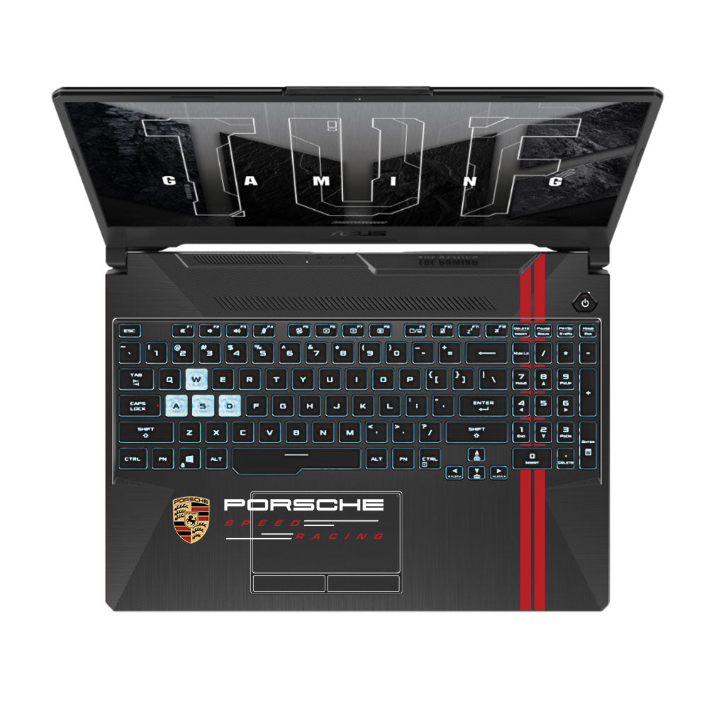 Transparent Porsche Motorsport Graphic Asus TUF F15 FX506 & A15 FA506 Laptop Skin
