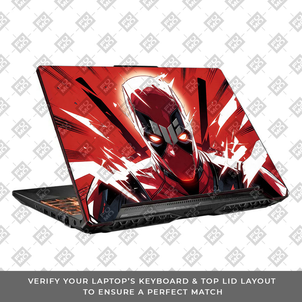 Deadpool Red Fury Asus TUF F15 FX506 & A15 FA506 3D Laptop Skin