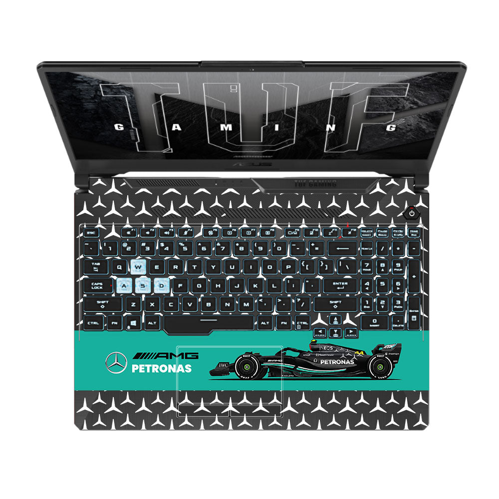 Transparent Mercedes AMG F1 Asus TUF F15 FX506 & A15 FA506 Laptop Skin