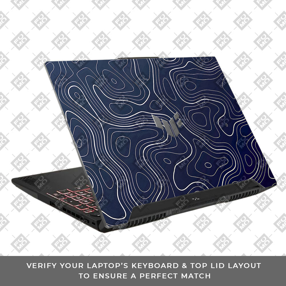 Fluid Lines Design Asus TUF F15 FX507 & A15 FA507 3D Laptop Skin
