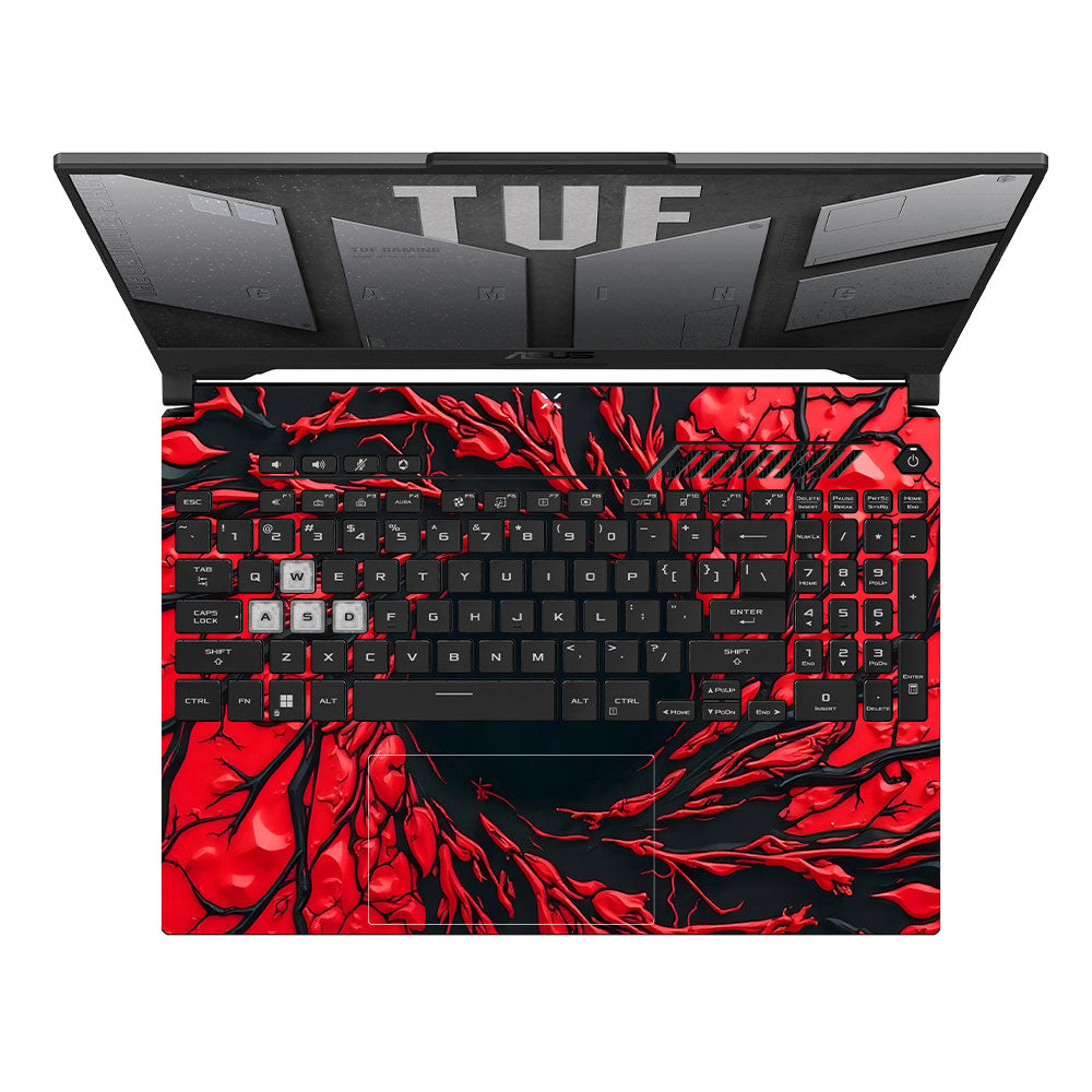 Spiderman Web Red Asus TUF F15 FX507 & A15 FA507 3D Laptop Skin