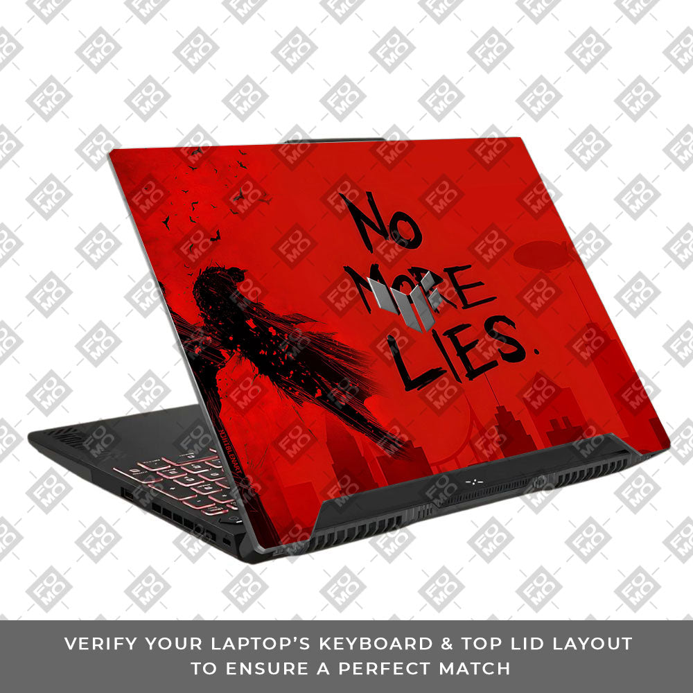 Batman No More Lies Asus TUF F15 FX507 & A15 FA507 3D Laptop Skin
